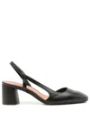 Sarah Chofakian Coucou Duo 65mm Leather Pumps In Black