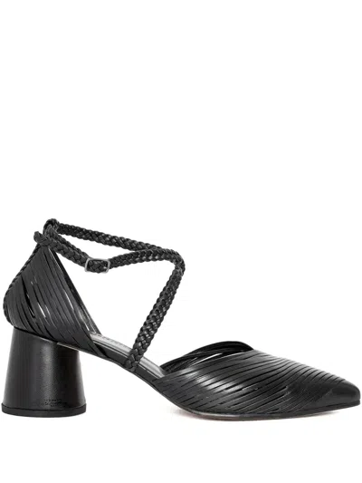 Sarah Chofakian Deux Magot Braided Strap Pumps In Black