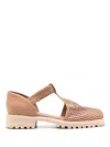 Sarah Chofakian Dimitri Open-knit Sandals In Brown
