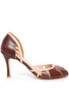 Sarah Chofakian Dining Room Leather Pumps In Red
