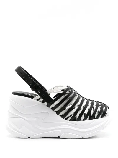 Sarah Chofakian Drian Wedge-heel Sandals In Black