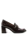 Sarah Chofakian Eliza 70mm Block-heel Loafers In Brown