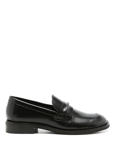 Sarah Chofakian Eliza Leather Loafers In Black