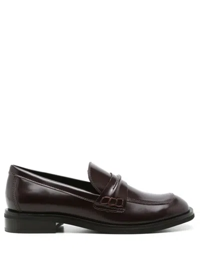 Sarah Chofakian Clarisse Patent Loafers In Brown