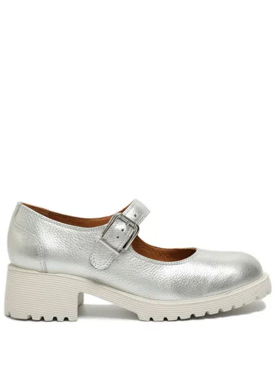 Sarah Chofakian Esmerie Leather Loafers In Silver