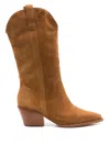 Sarah Chofakian Estee 50mm Suede Boots In Brown