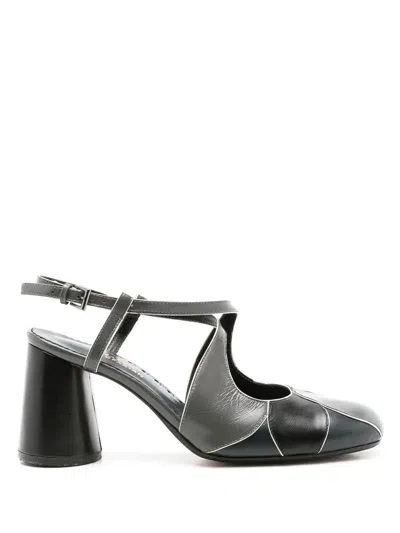 Sarah Chofakian Ethel 65mm Crossover-strap Pumps In Grey