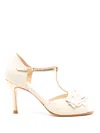 Sarah Chofakian Eve 80mm T-bar Sandals In Black
