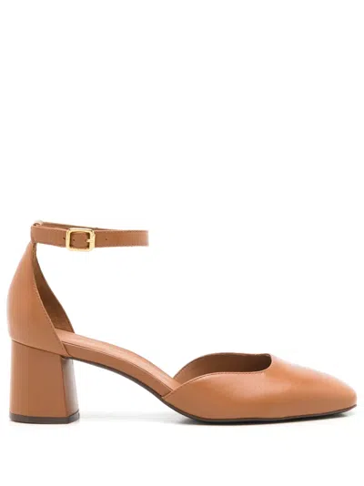 Sarah Chofakian Florence Leather Sandals In Brown