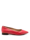 Sarah Chofakian Francesca Pointed-toe Ballerina Hoes In Red