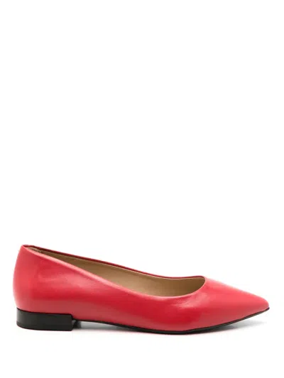 Sarah Chofakian Francesca Pointed-toe Ballerina Hoes In Red