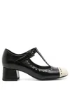 Sarah Chofakian Gabrielle 40mm Mary Jane Pumps In Black