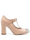 Sarah Chofakian Gabrielle 75mm Perforated Leather Pumps In Neutrals