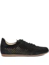 Sarah Chofakian Gelato Perforated Sneakers In Black