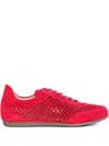 Sarah Chofakian Gelato Perforated Sneakers In Red