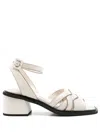 Sarah Chofakian Giverny Leather Sandals In White