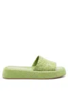 Sarah Chofakian Interwoven Leather Sandals In Green