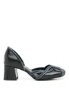 Sarah Chofakian Irene 40mm Contrast-stitching Pumps In Blue