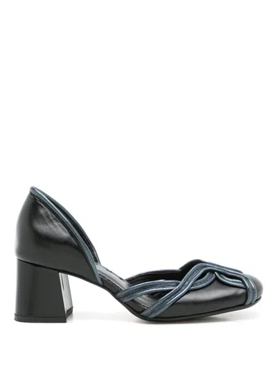 Sarah Chofakian Irene 40mm Contrast-stitching Pumps In Blue