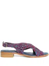 Sarah Chofakian Isolde Sandals In Blue