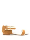 Sarah Chofakian Jude Fluffy Sandals In Brown