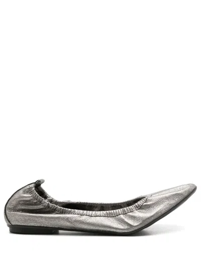 Sarah Chofakian Julia Metallic-effect Ballerina Shoes