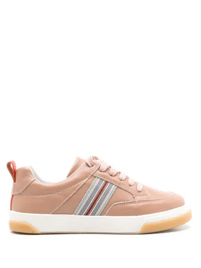 Sarah Chofakian Lady Bird Stripe-detail Sneakers In Neutrals
