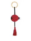 Sarah Chofakian Ladybug-charm Keyring In Red