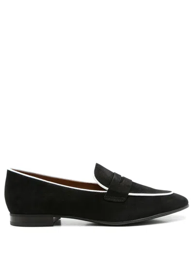 Sarah Chofakian Lauren Penny-slot Leather Loafers In Black