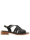 Sarah Chofakian Le Marais Woven Leather Sandals In Black