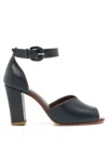 Sarah Chofakian Lorraine 75mm Leather Sandals In Blue