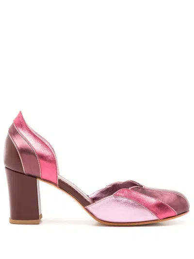 Sarah Chofakian Lygia 60mm Leather Pumps In Pink