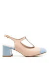 Sarah Chofakian Magie 45mm Two-tone Pumps In Neutrals