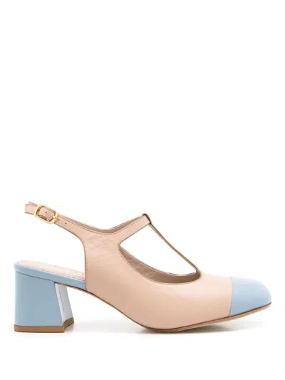 Sarah Chofakian Magie 45mm Two-tone Pumps In Neutrals