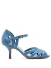 Sarah Chofakian Marcel 65mm Cut-out Sandals In Blue