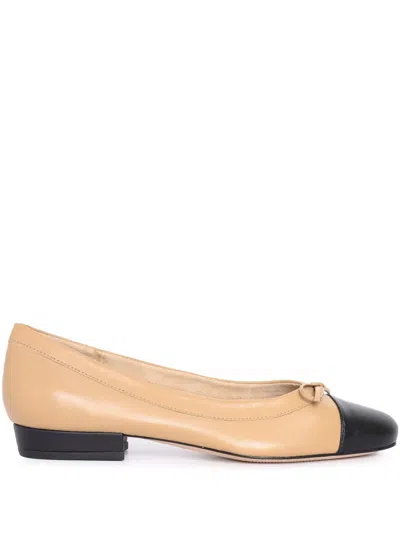 Sarah Chofakian Martina Ballet Flats In Neutrals
