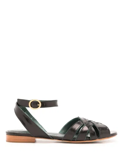 Sarah Chofakian Matisse Strappy Sandals In Black