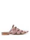 Sarah Chofakian Mia Strappy Slides In Brown