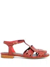 Sarah Chofakian Miller Sandals In Red
