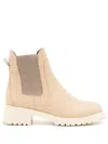 Sarah Chofakian Mirre Leather Ankle Boots In Neutrals