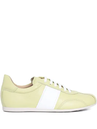 Sarah Chofakian Mochi Stripe Sneakers In Yellow