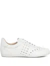 Sarah Chofakian Monocle Café Perforated Sneakers In White