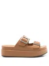 Sarah Chofakian Monte Carlo 45mm Platform Sandals In Brown