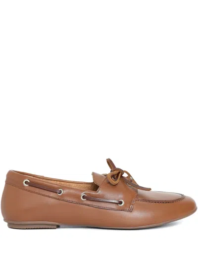 Sarah Chofakian Moon Basket Loafers In Brown