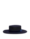Sarah Chofakian Velvet Ribbon-trimmed Wide-brim Hat