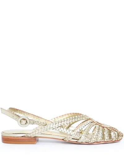 Sarah Chofakian Nudo Slingback Pumps In Gold