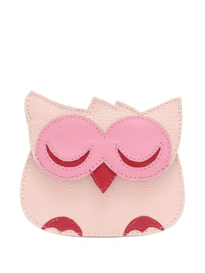 Sarah Chofakian Owl Leather Card Holder In Pattern