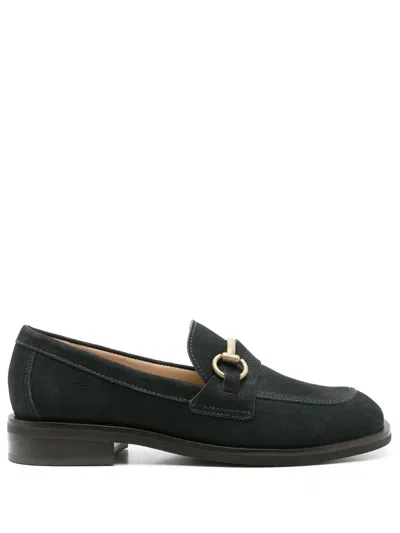 Sarah Chofakian Paulette Suede Loafers In Blue