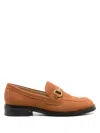 Sarah Chofakian Paulette Suede Loafer In Brown