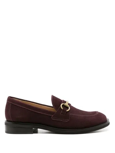 Sarah Chofakian Paulette Suede Loafers In Purple